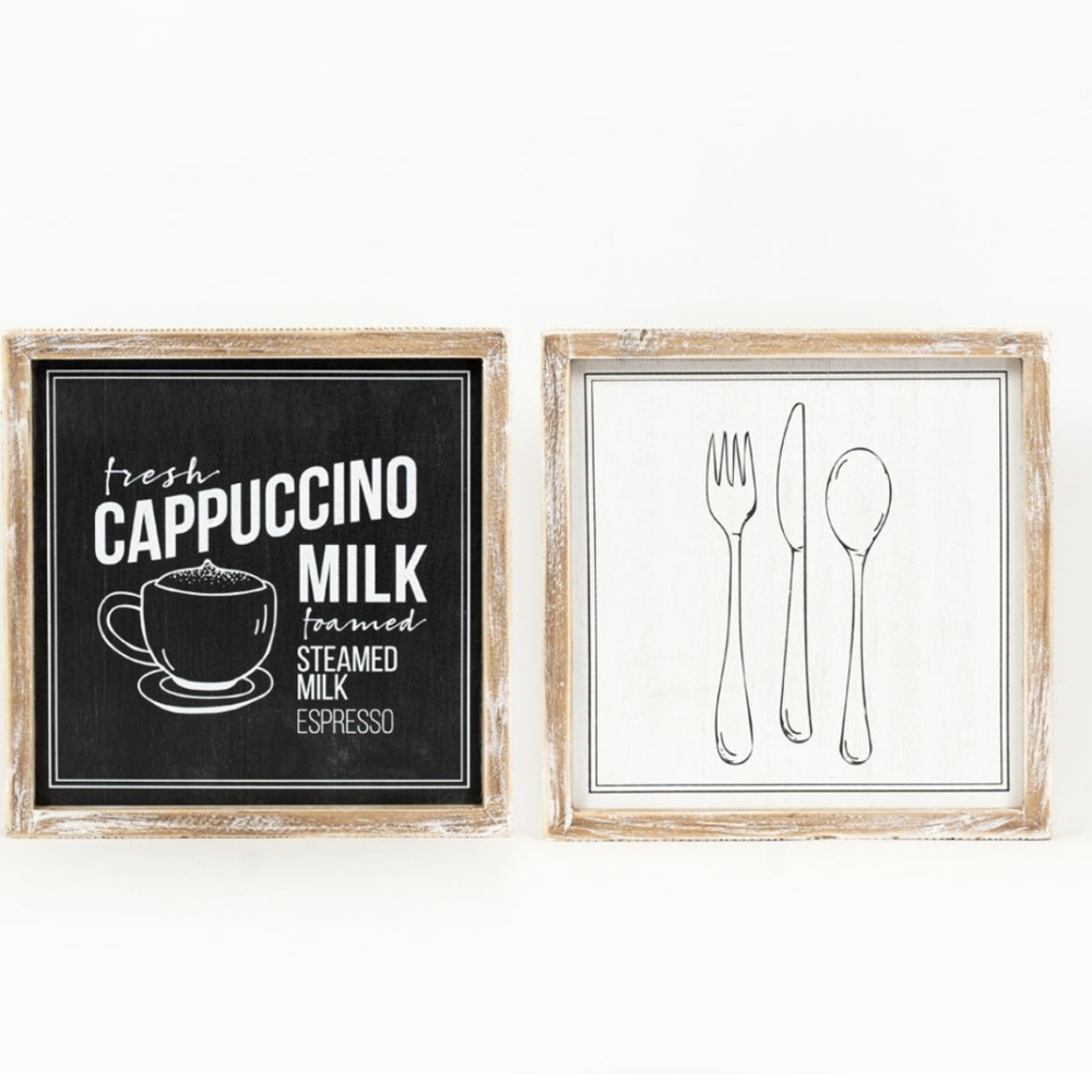 Adam & Co. Reversible wood frame sign